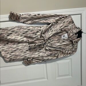 Forever 21 Pink and Black Patterned Mini Dress